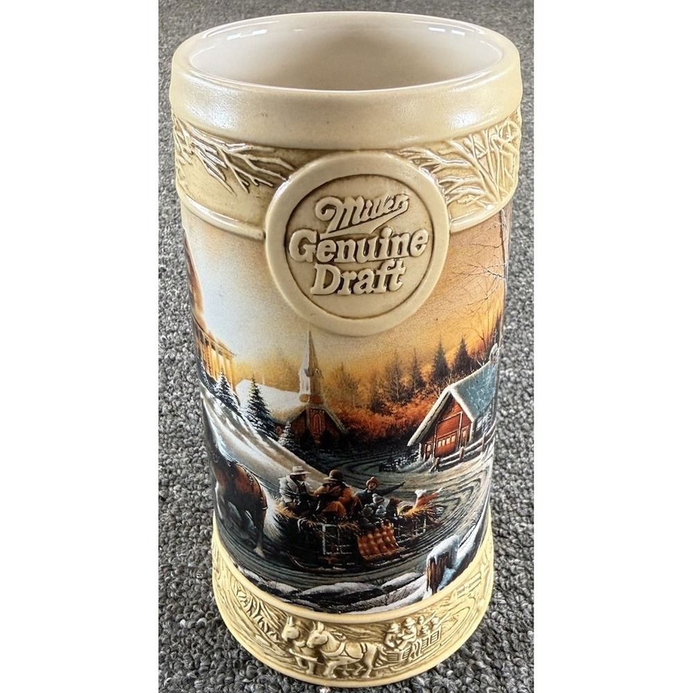 Miller Genuine Draft Beer Mug Stein Ducks Unlimited The Pleasures Of Winter